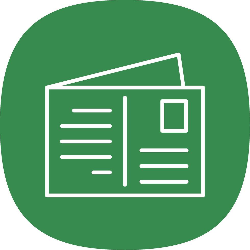Postcard Line Curve Icon Design vector