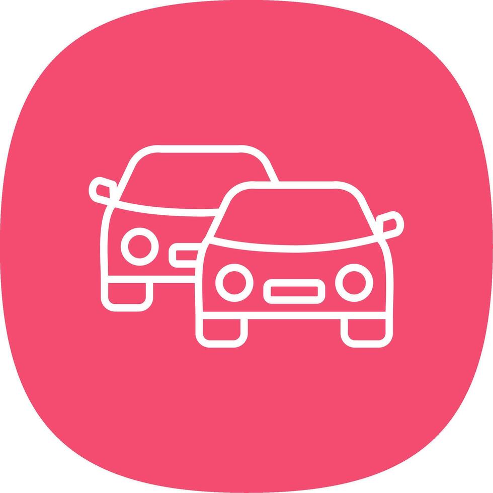 Cars Line Curve Icon Design vector