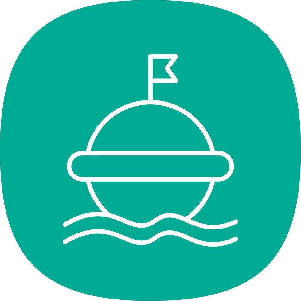 Buoy Line Curve Icon Design vector