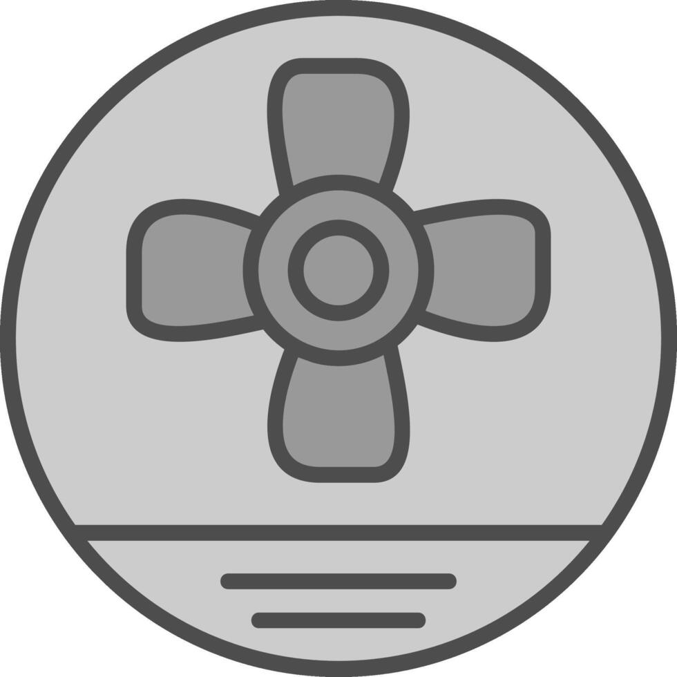 Propeller Line Filled Greyscale Icon Design vector