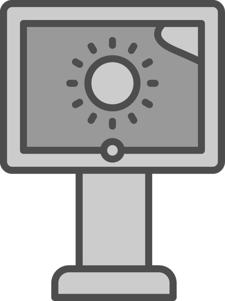 Thermal Imaging Line Filled Greyscale Icon Design vector
