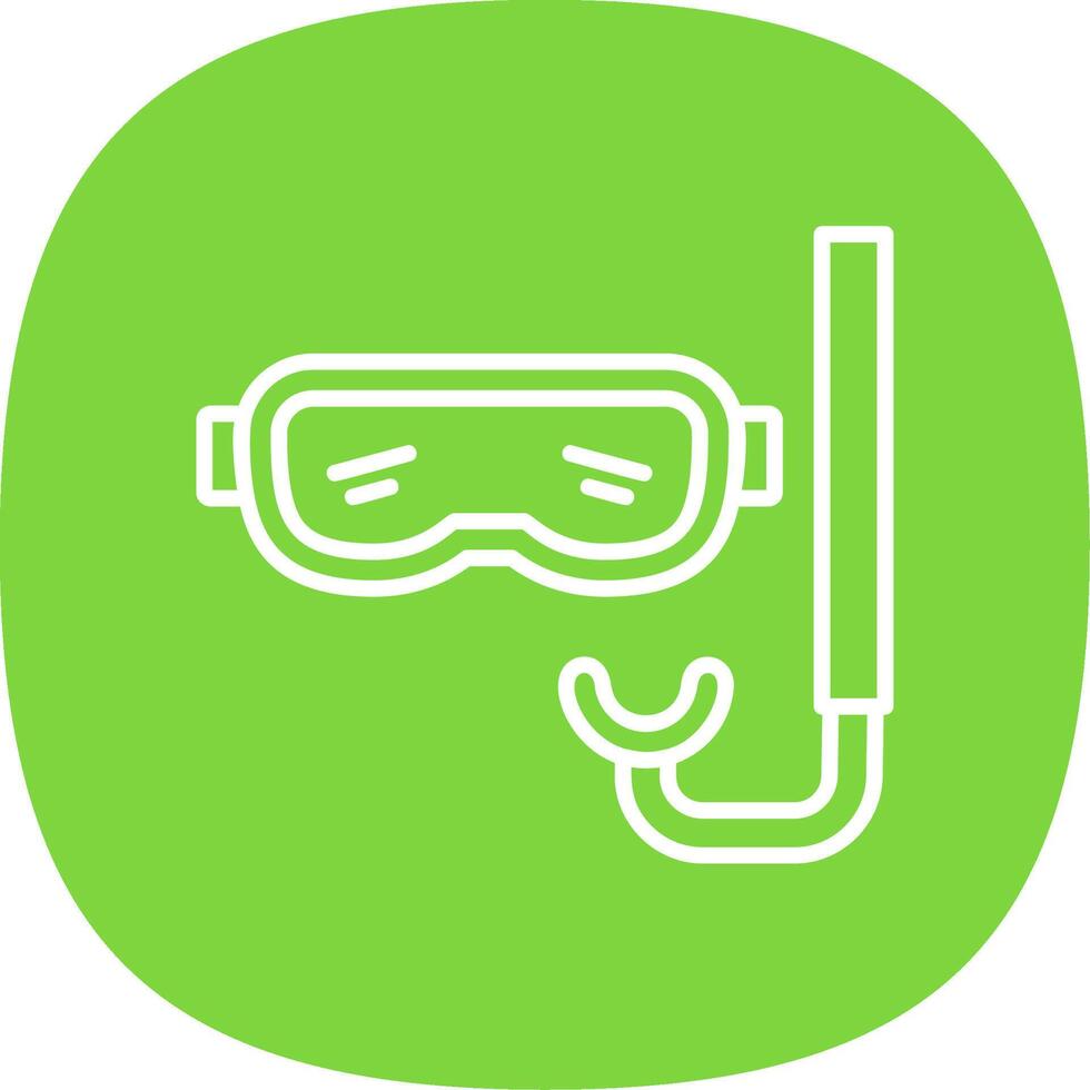 Goggles Line Curve Icon Design vector