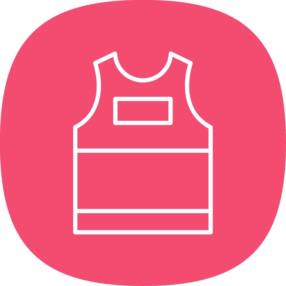 Tank Top Line Curve Icon Design vector