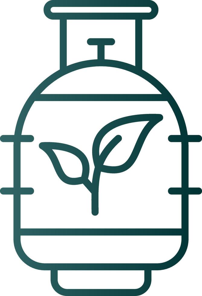Bio Gas Line Gradient Icon vector