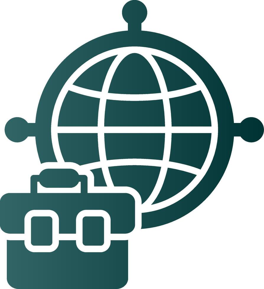 International Business Glyph Gradient Icon vector