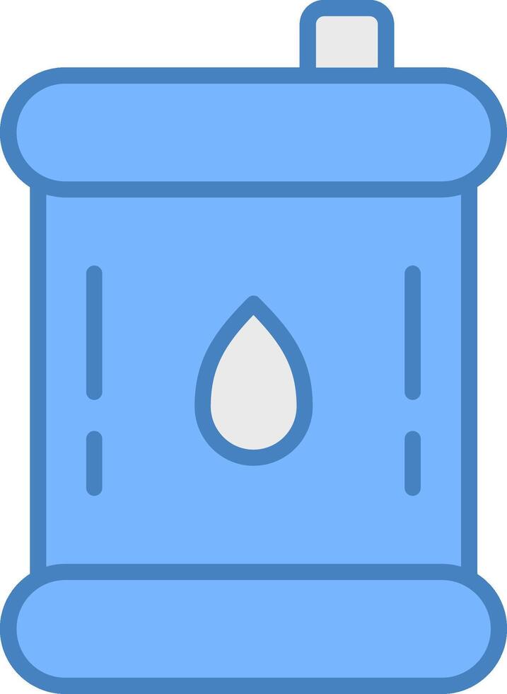 Barrel Line Filled Blue Icon vector
