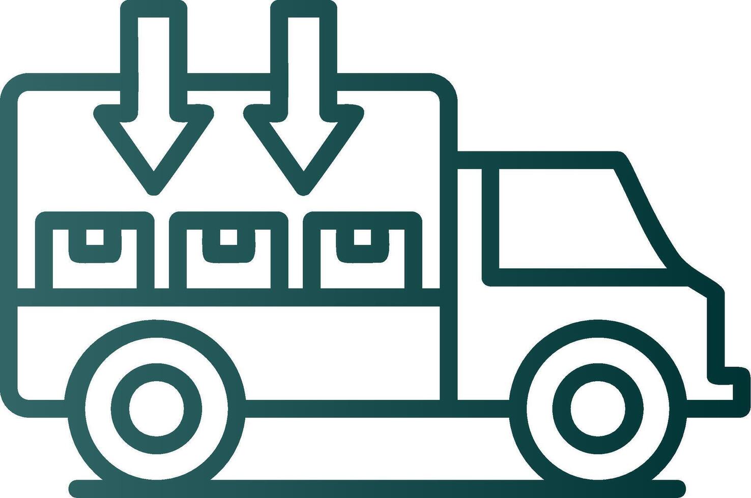 Courier And Outsourcing Line Gradient Icon vector
