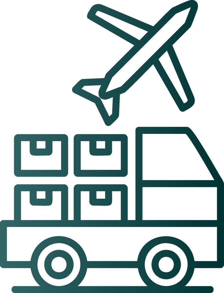 Logistic Service Provider Line Gradient Icon vector