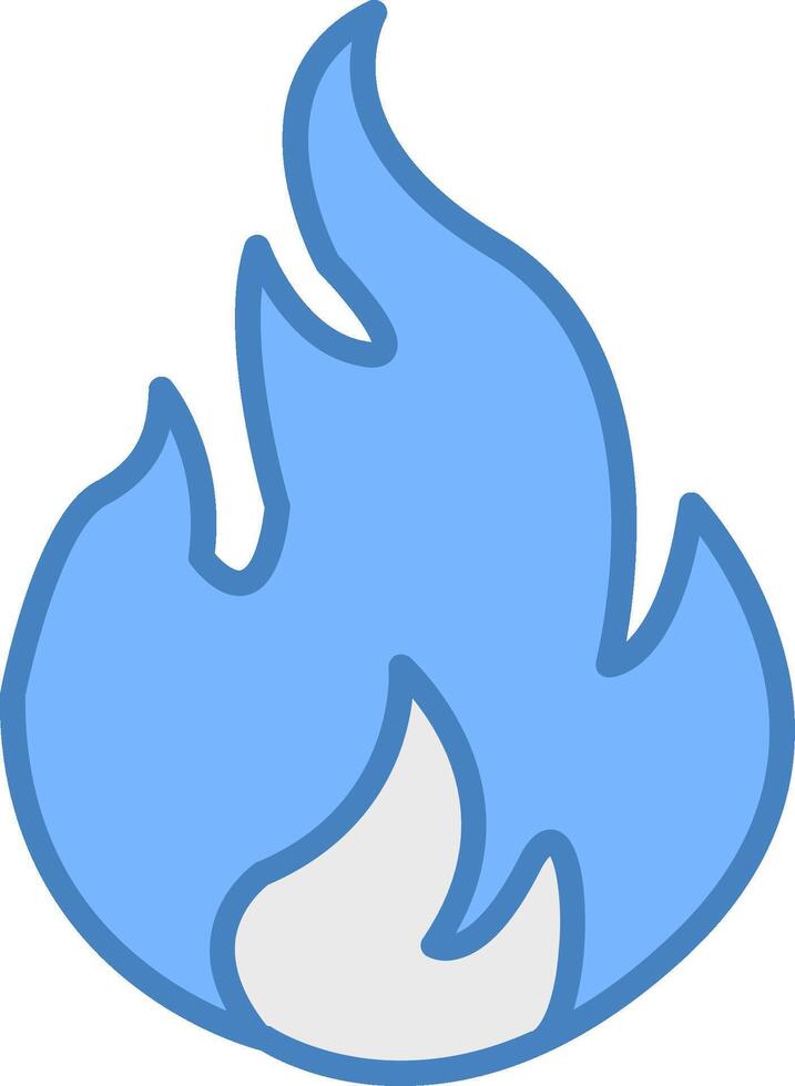 Fossil Fuel Line Filled Blue Icon vector