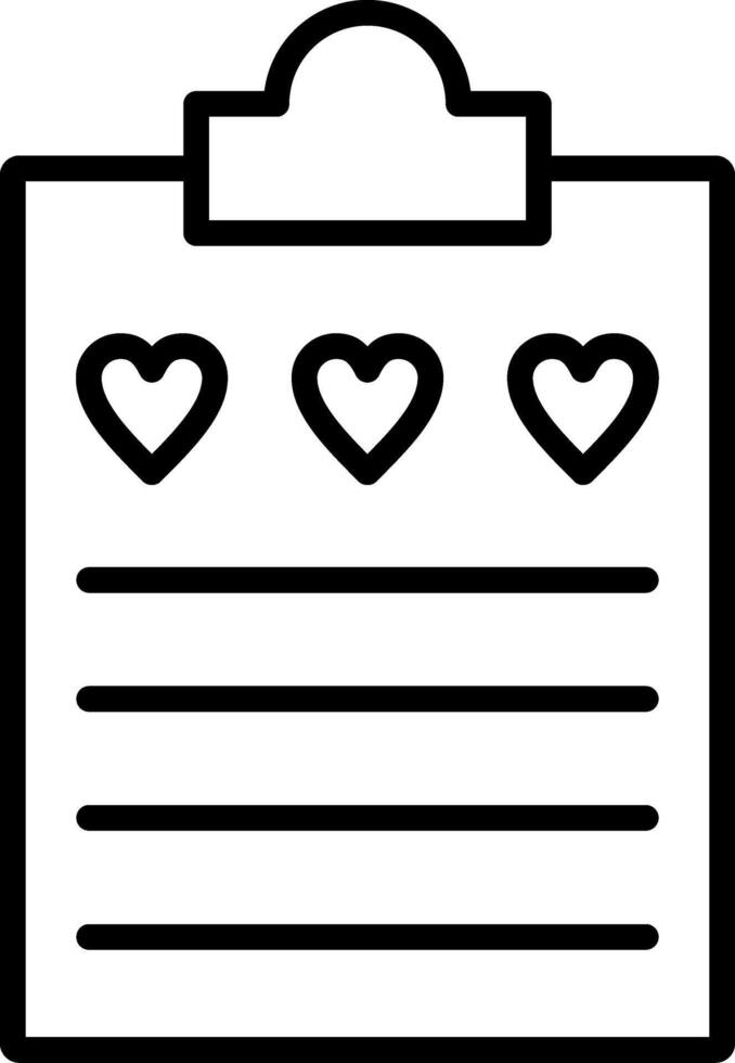 Wish List Line Gradient Icon vector