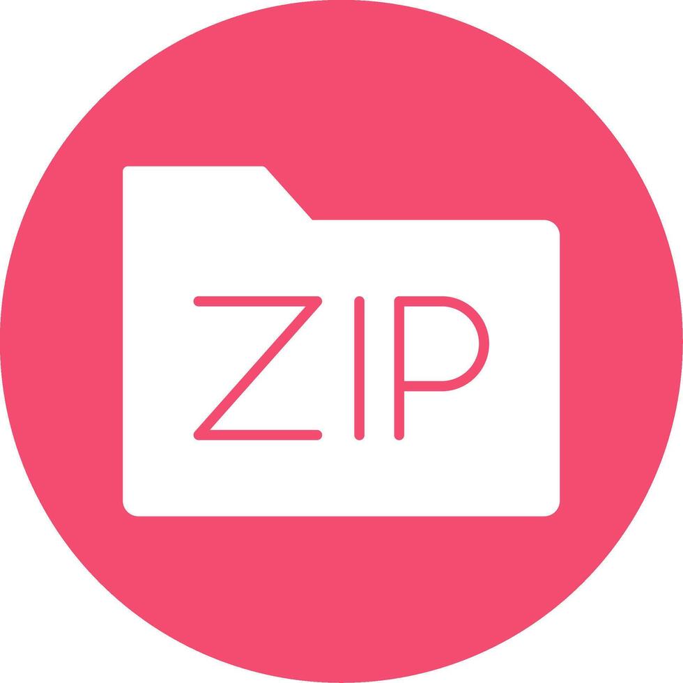 Zip Files Multi Color Circle Icon vector
