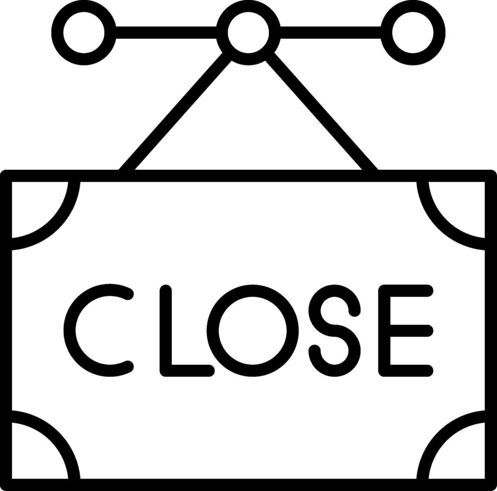 Close Line Gradient Icon vector