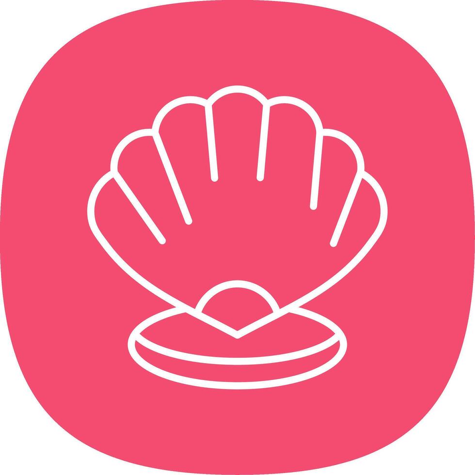 Shell Line Curve Icon Design vector
