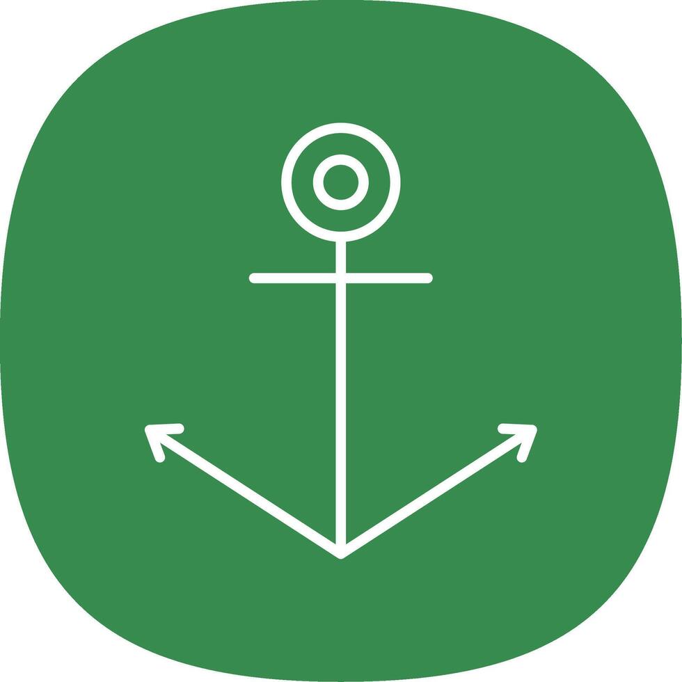 Anchor Line Curve Icon Design vector