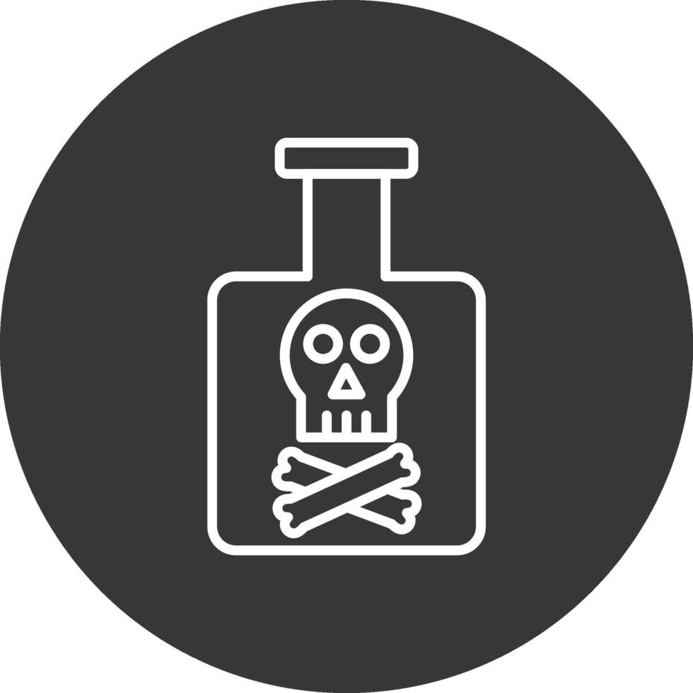 Poison Line Inverted Icon Design vector