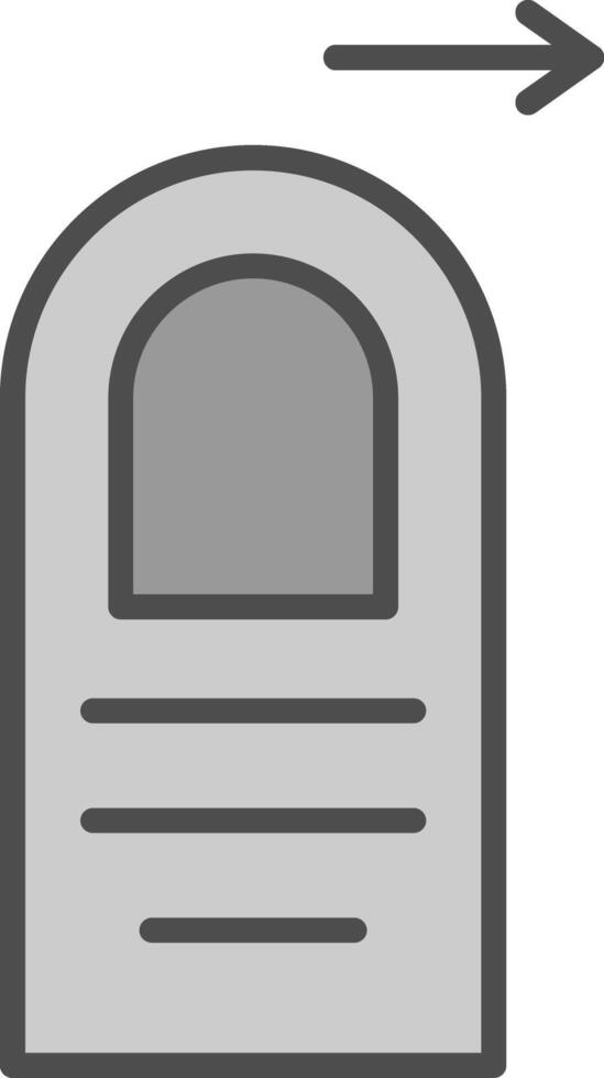Tap Right Line Filled Greyscale Icon Design vector