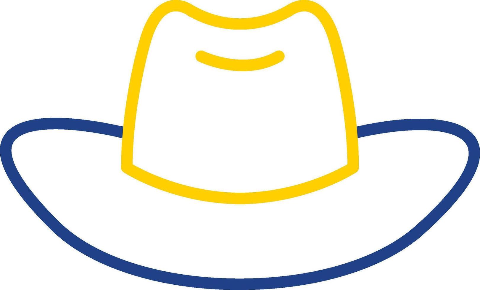 Cowboy Hat Line Two Colour Icon Design vector