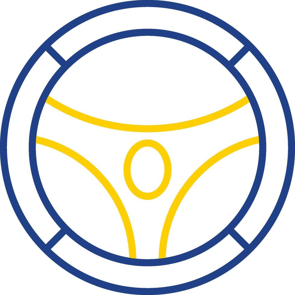 Steering Wheel Line Two Colour Icon Design vector