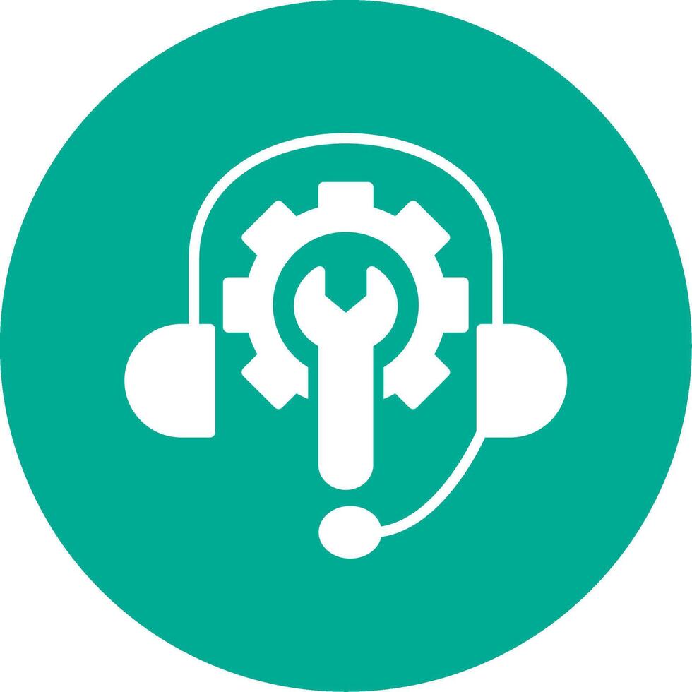 Tech Support Multi Color Circle Icon vector