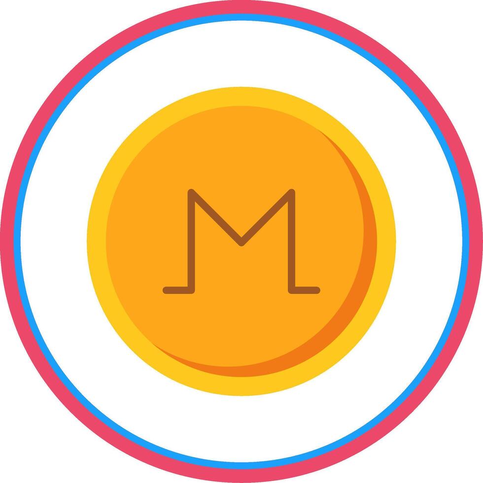 Monero Flat Circle Icon vector