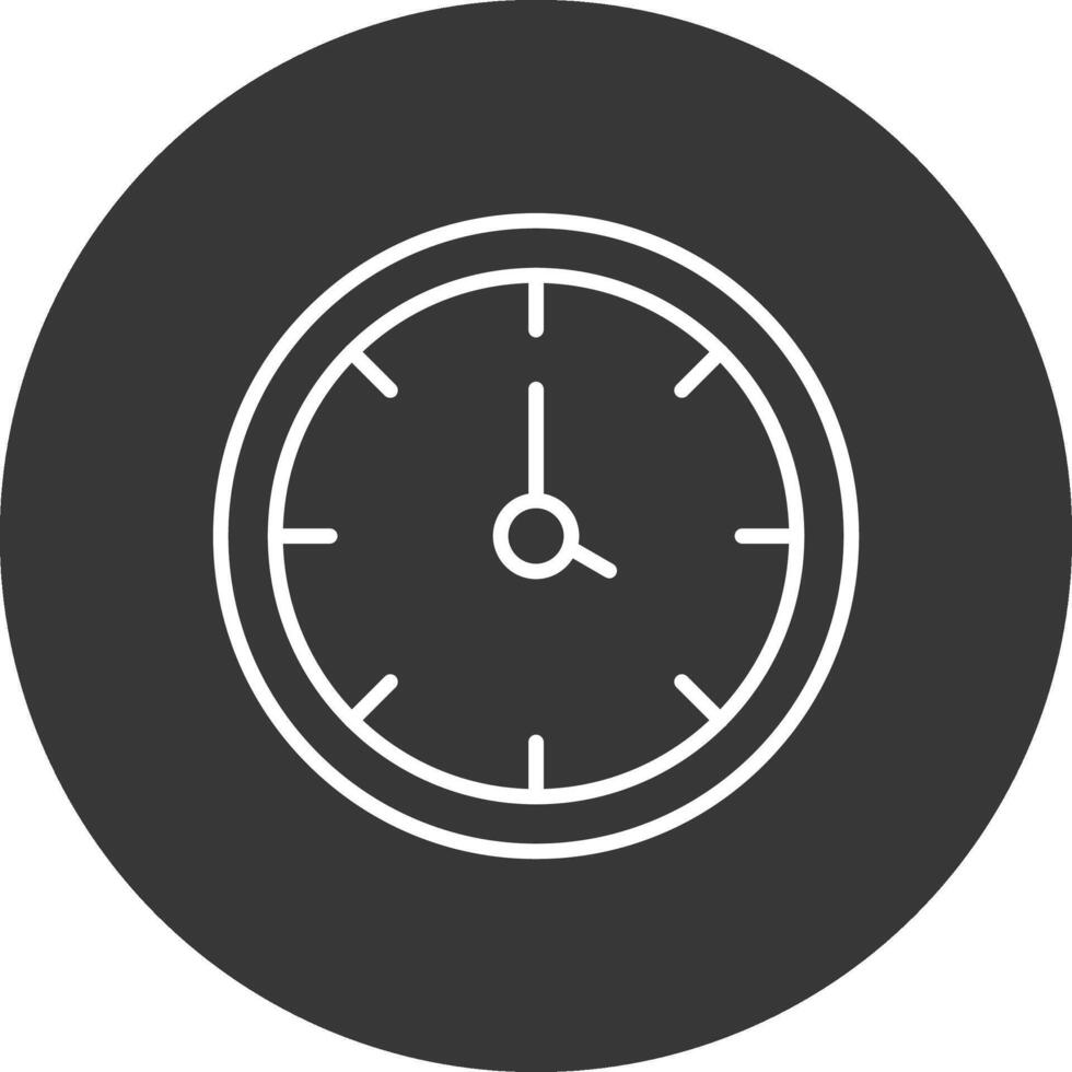 Clock Line Inverted Icon Design vector