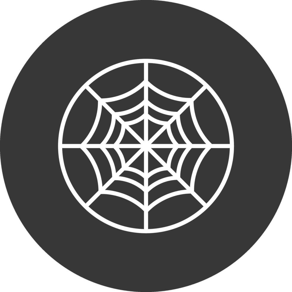 Spider Web Line Inverted Icon Design vector