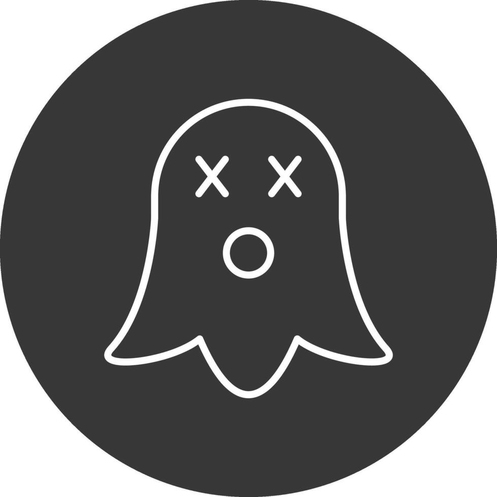 Ghost Line Inverted Icon Design vector
