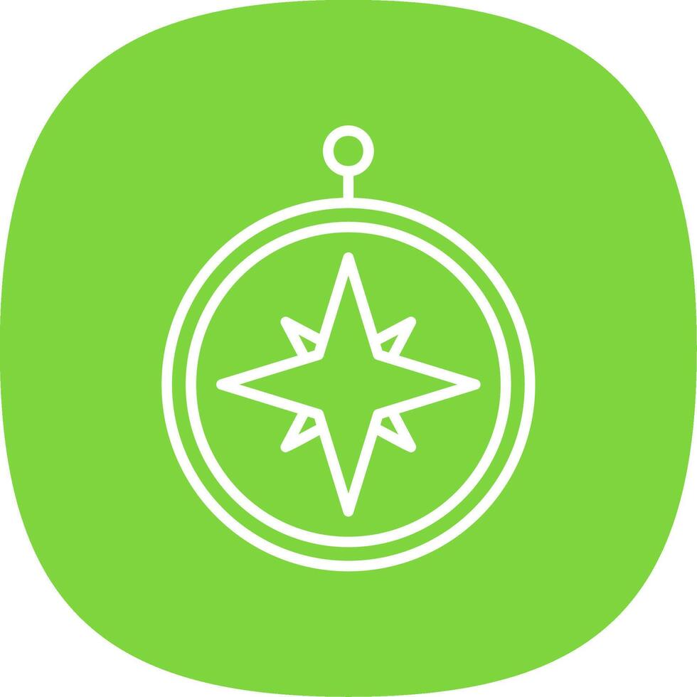 Compass Line Curve Icon Design vector