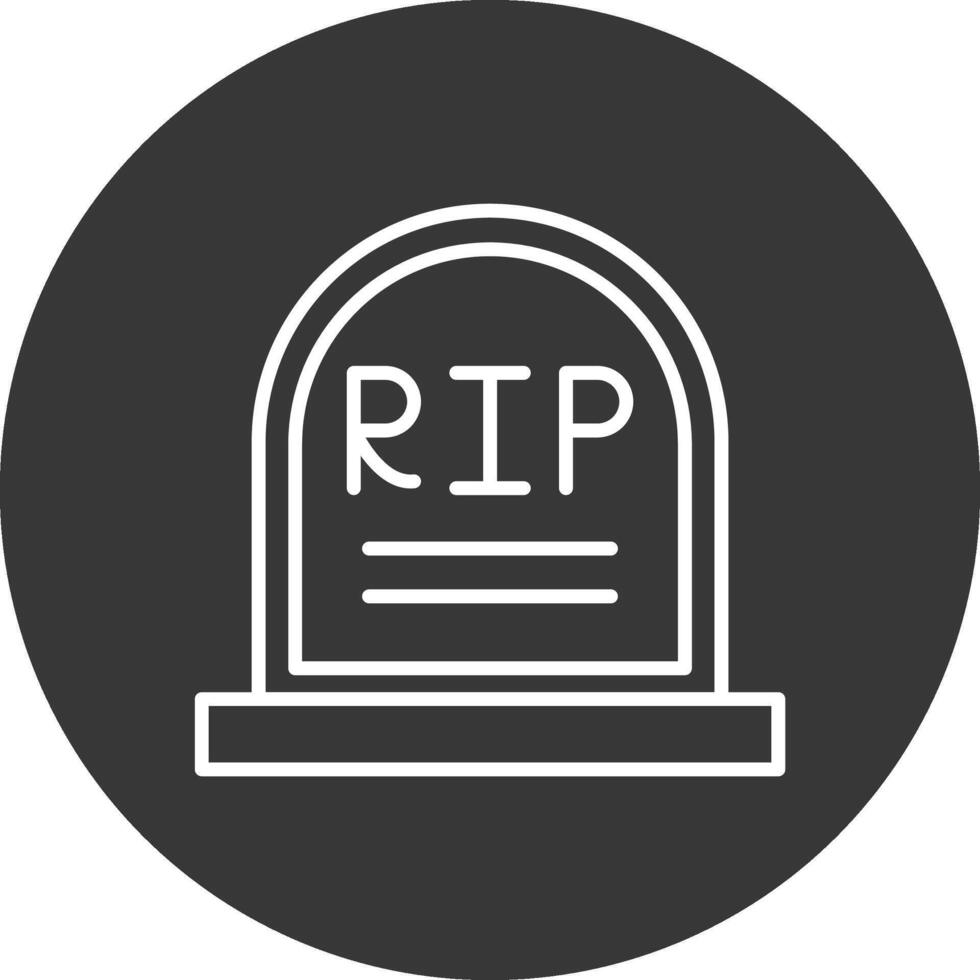 Cemetery Line Inverted Icon Design vector