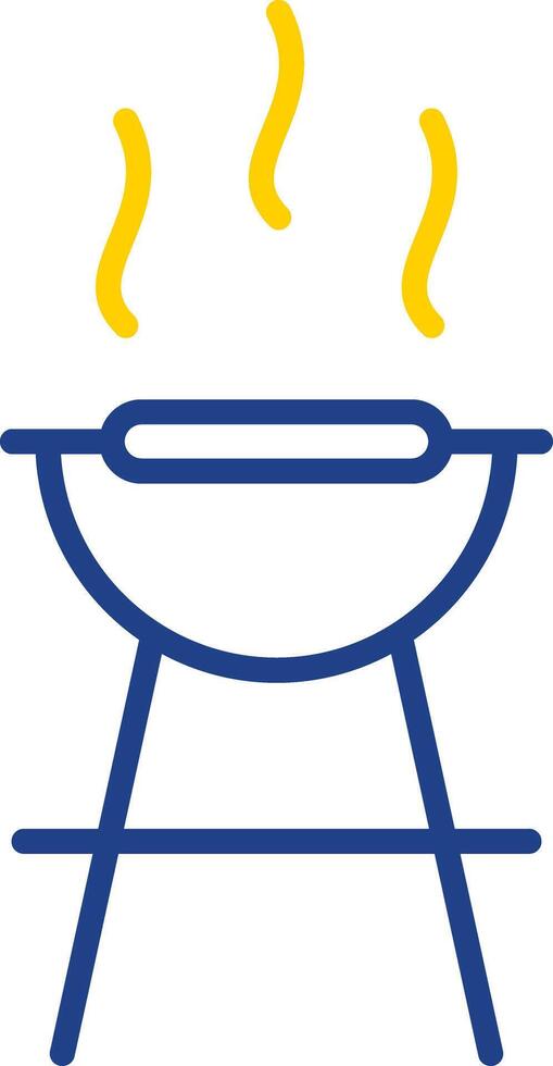 Bbq Line Two Colour Icon Design vector