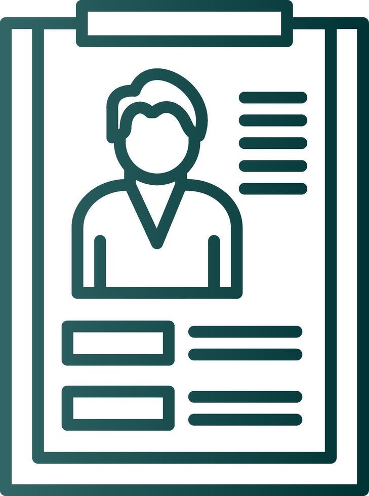 User Profile Line Gradient Icon vector
