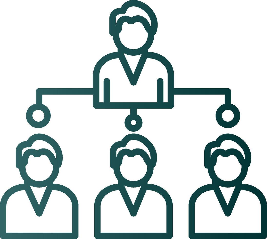 Company Structure Line Gradient Icon vector