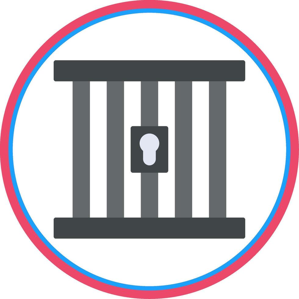 Prison Flat Circle Icon vector