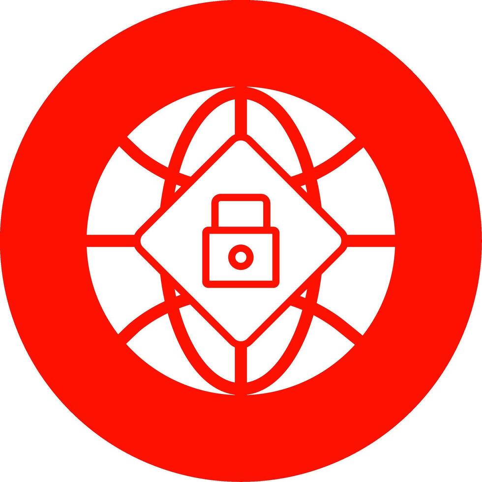 Global Security Multi Color Circle Icon vector