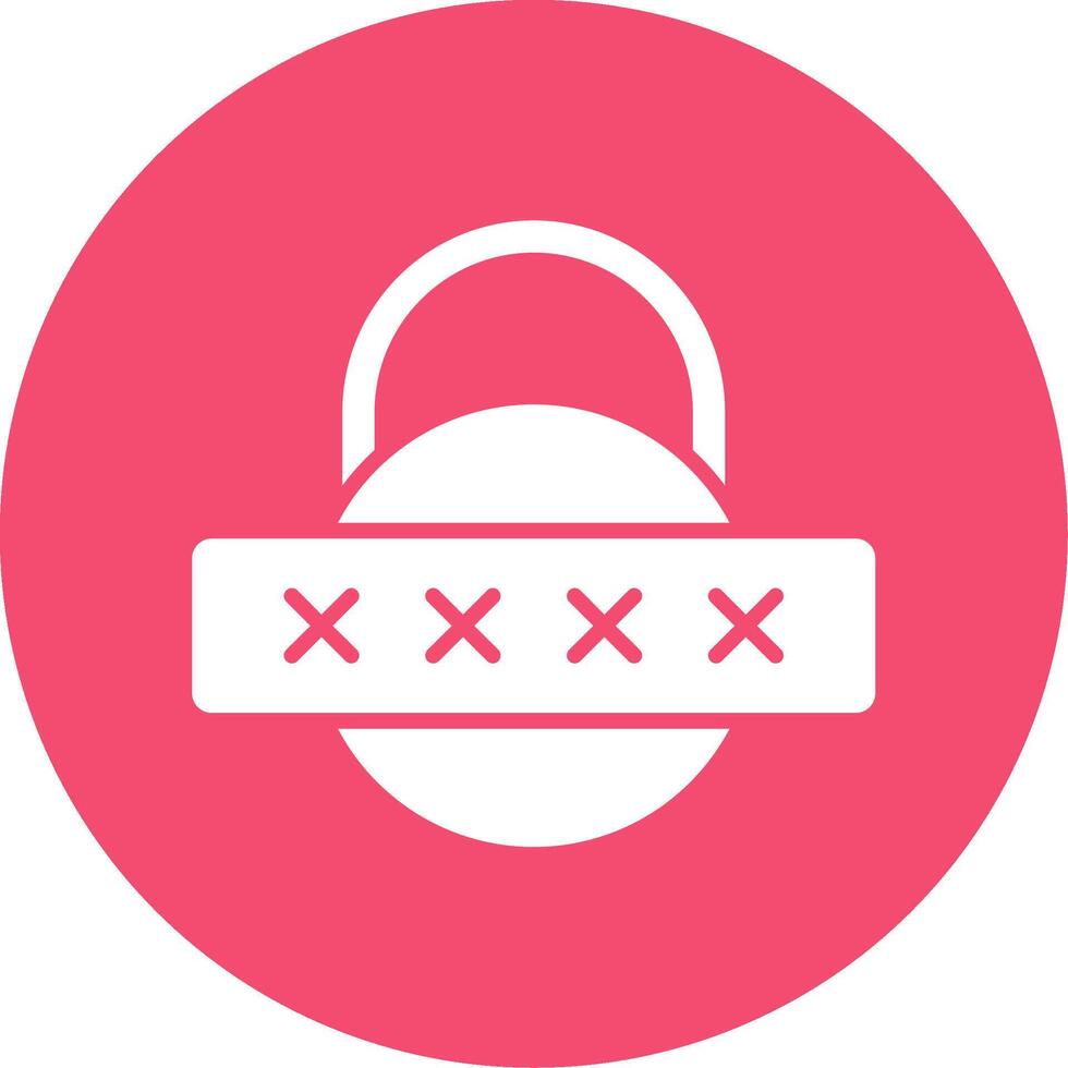 Security Password Multi Color Circle Icon vector