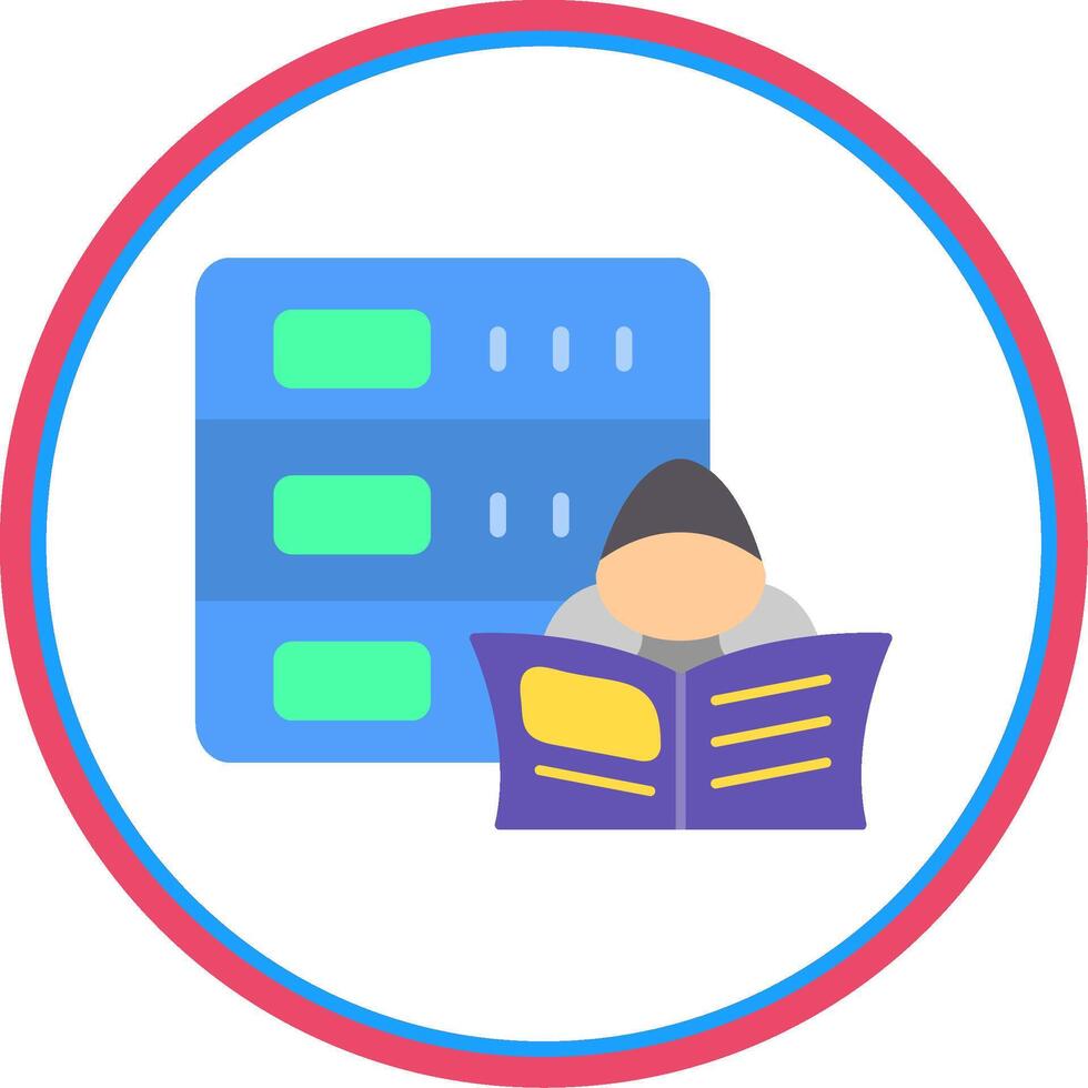 Attacker Flat Circle Icon vector
