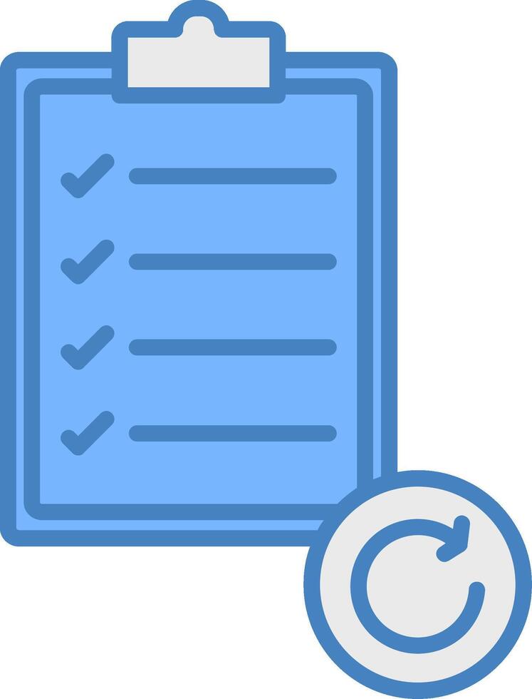 Sprint Line Filled Blue Icon vector