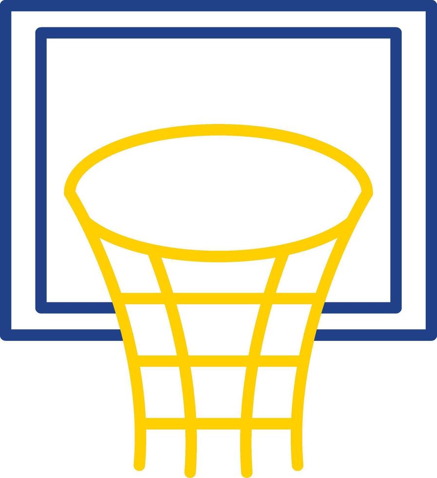 Basketball Hoop Line Two Colour Icon Design vector