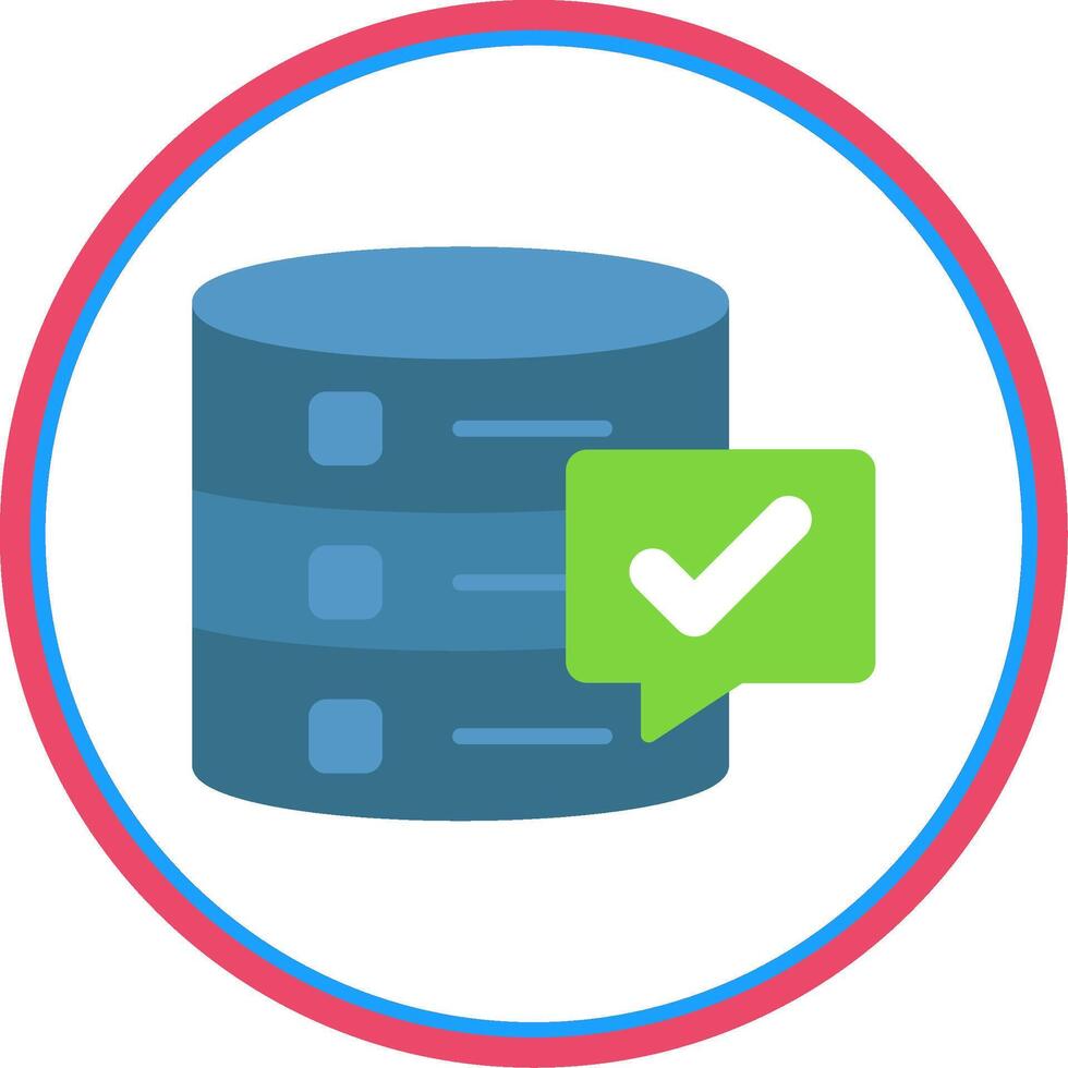 Data Quality Flat Circle Icon vector