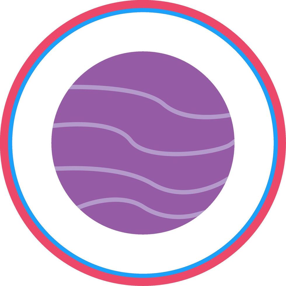 Planet Flat Circle Icon vector