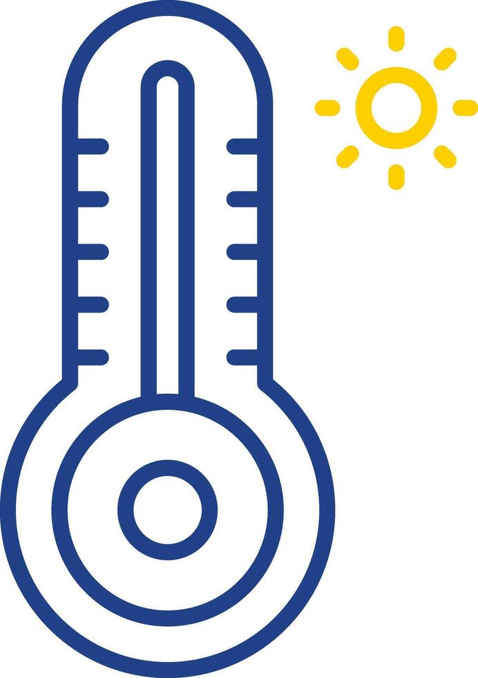Thermometer Line Two Colour Icon Design vector