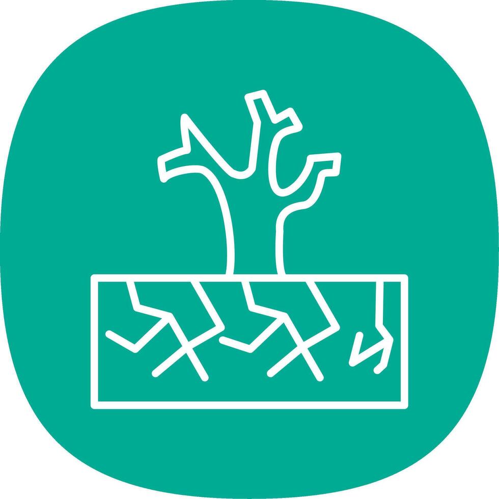 Drought Line Curve Icon Design vector