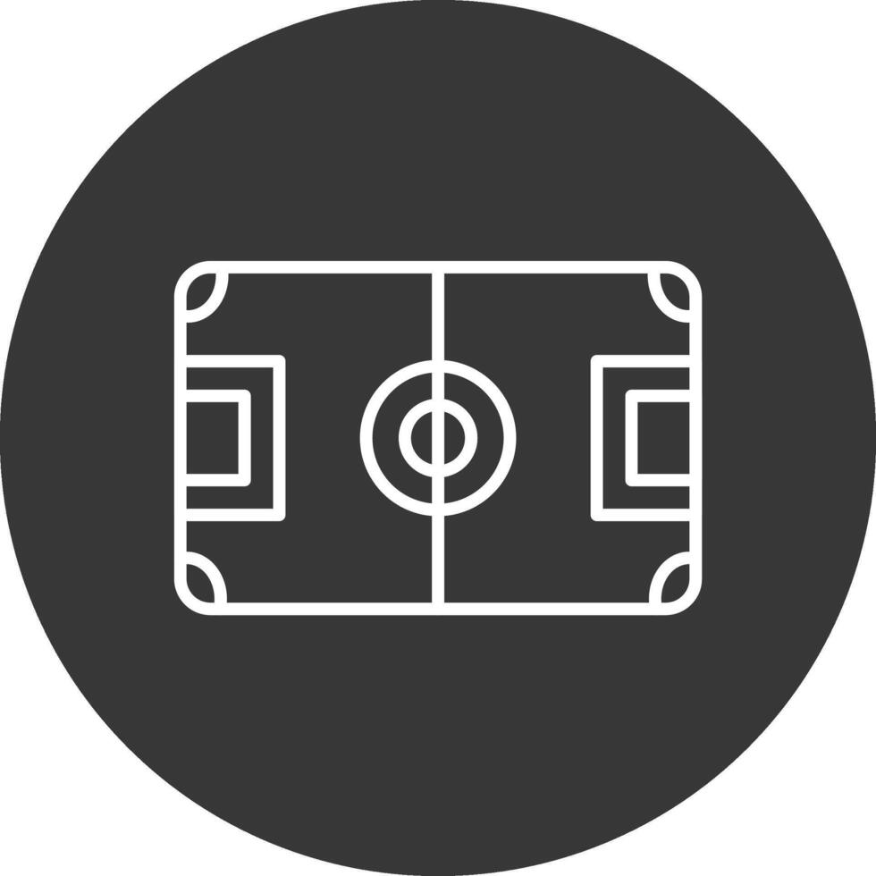 Football Field Line Inverted Icon Design vector