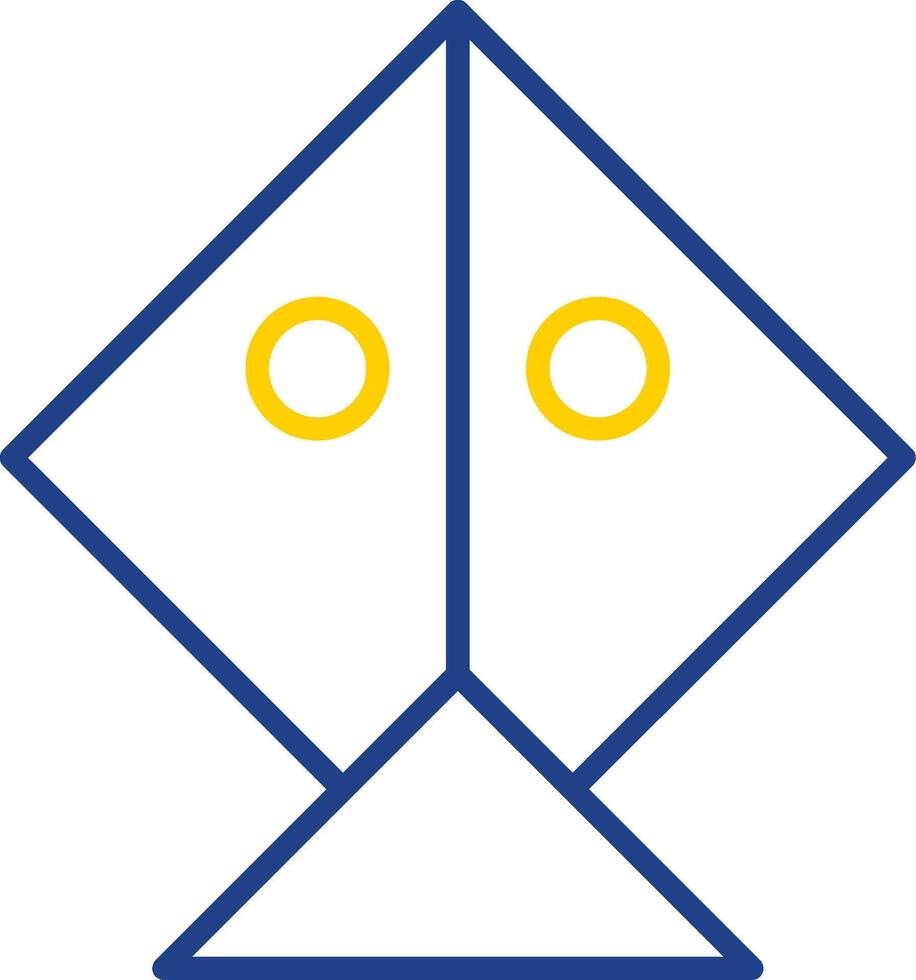 Kite Line Two Colour Icon Design vector