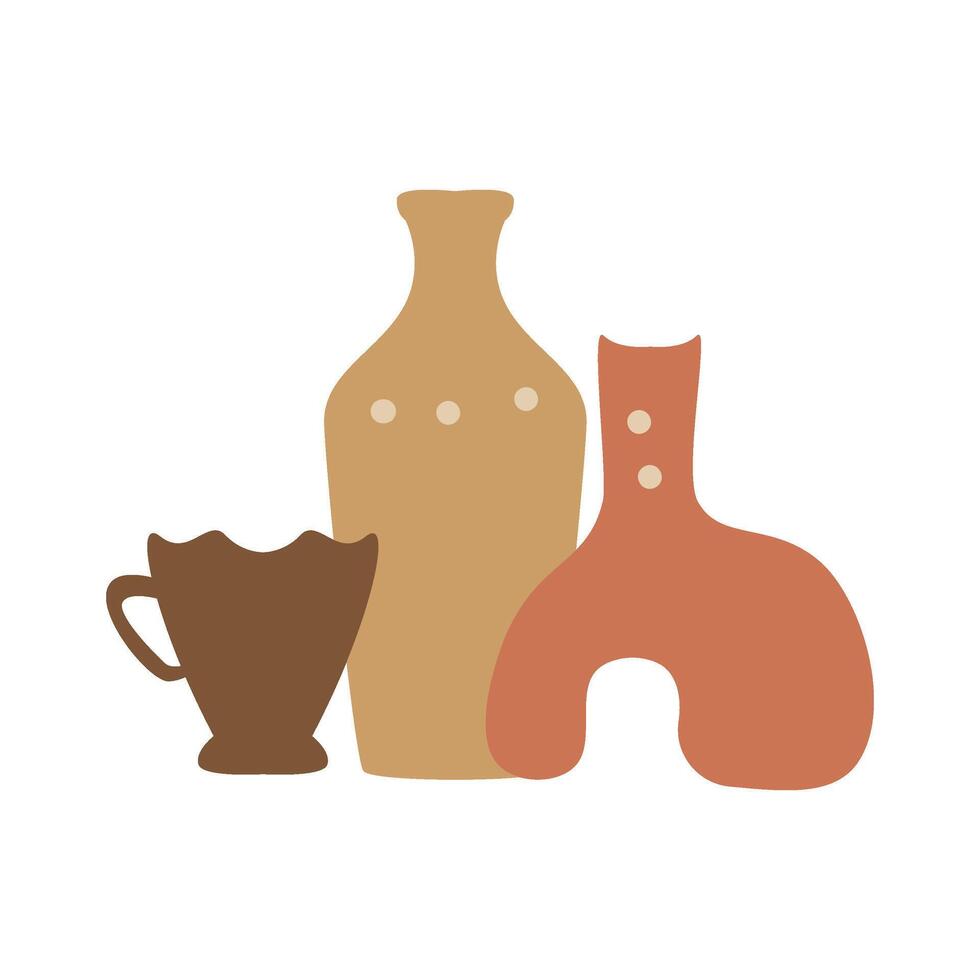 Boho Vase Ornament Decoration vector