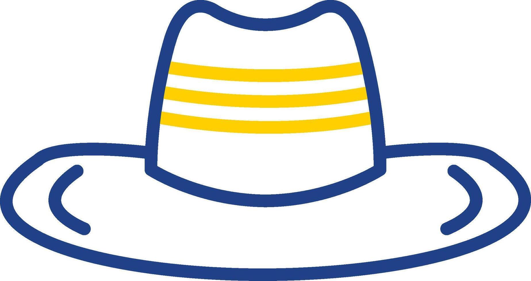 Cowboy Hat Line Two Colour Icon Design vector