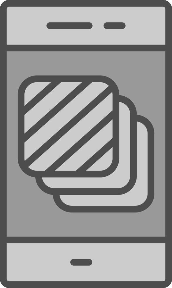 Layers Line Filled Greyscale Icon Design vector