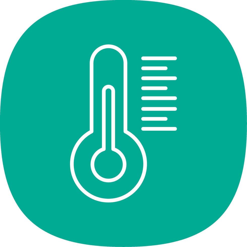 Thermometer Line Curve Icon Design vector