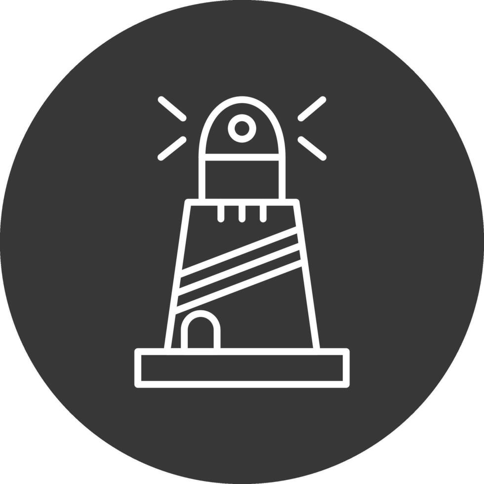 Lighthouse Line Inverted Icon Design vector