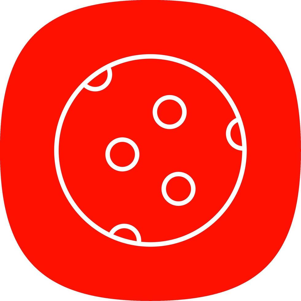 Moon Line Curve Icon Design vector